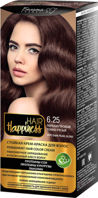 Крем-краска для волос Белита-М Hair Happiness стойкая тон № 6.25 (перламутровый темно-русый)