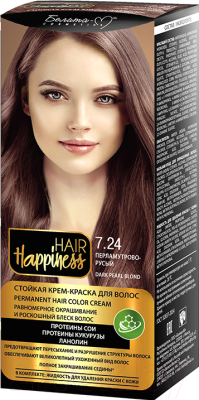 Крем-краска для волос Белита-М Hair Happiness стойкая тон № 7.24 (перламутрово-русый)