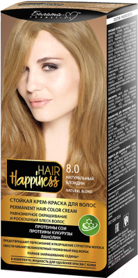 Крем-краска для волос Белита-М Hair Happiness стойкая тон № 8.0 (натуральный блондин)