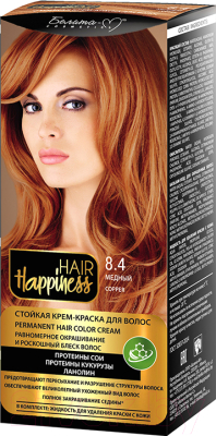 Крем-краска для волос Белита-М Hair Happiness стойкая тон № 8.4 (медный)