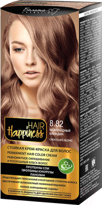 Крем-краска для волос Белита-М Hair Happiness стойкая тон № 8.82 (шоколадный блондин)