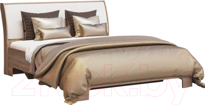 Двуспальная кровать Мебель-КМК 1600-01 0685.1 (дуб сонома/Vegas White)