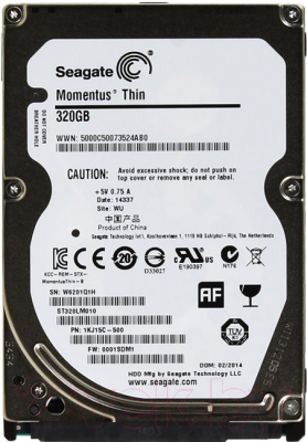 

Жесткий диск Seagate, Laptop Thin 320GB (ST320LM010)
