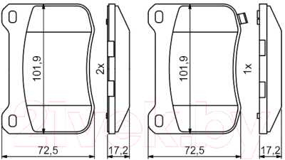 

Тормозные колодки Bosch, 0986494872