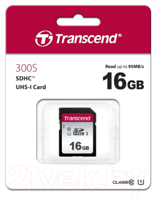 Карта памяти Transcend SDHC 300S 16GB (TS16GSDC300S)