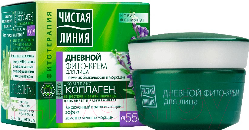 Крем для лица Чистая Линия Дневной фито-крем шлемник и морошка от 55 лет (45мл) — фото 3