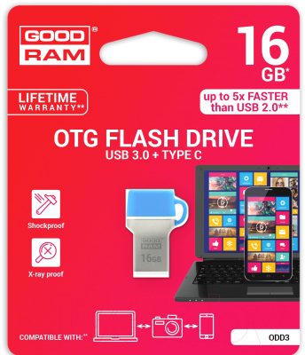 Usb flash накопитель Goodram ODD3 16GB Blue (ODD3-0160B0R11)