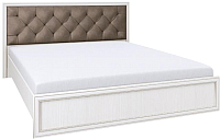 Двуспальная кровать Олмеко Габриэлла 06.15 с основанием (вудлайн кремовый/лиственница св.) - 