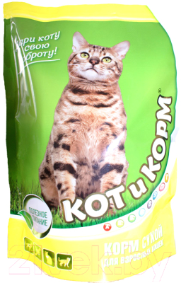 Сухой корм для кошек КОТиКОРМ Для взрослых кошек с курицей (10кг)