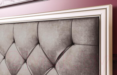 Изображение товара Двуспальная кровать Олмеко Габриэлла 06.15 с настилом (вудлайн кремовый/лиственница св.)