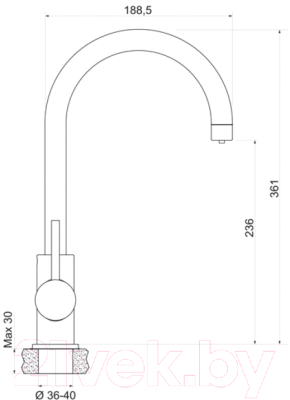 Комплект сантехники GRANULA GR-5802 + смеситель GR-3509L (брют)