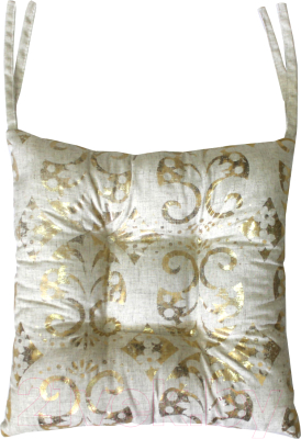 Подушка на стул MATEX Luxury Ромбы В Обоях / 17-585 (золото/светло-серый)