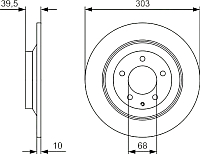 Тормозной диск Bosch 0986479V04 - 