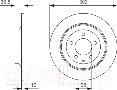 Тормозной диск Bosch 0986479V04