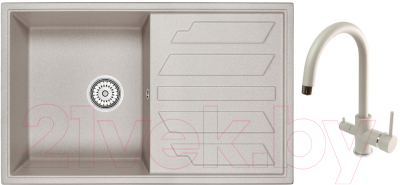 

Мойка кухонная Granula, GR-8002 + смеситель GR-3509L