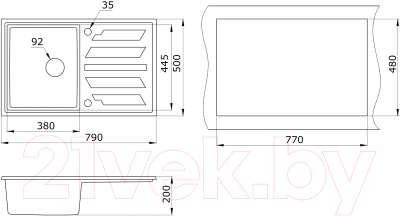 Купить Мойка кухонная со смесителем GRANULA GR-8002 + смеситель GR-3509L  