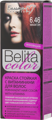 Крем-краска для волос Белита-М Belita Color стойкая с витаминами № 6.46 (махагон)