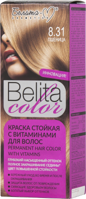 Крем-краска для волос Белита-М Belita Color стойкая с витаминами № 8.31 (пшеница)