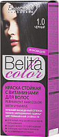 Крем-краска для волос Белита-М Belita Color стойкая с витаминами № 1.0 (черный) - 