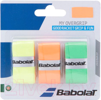 Овергрип Babolat My Overgrip X3 / 653045-215 (3шт, оранжевый/зеленый/желтый)