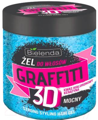 Гель для укладки волос Bielenda Graffiti 3D Strong синий (250мл)