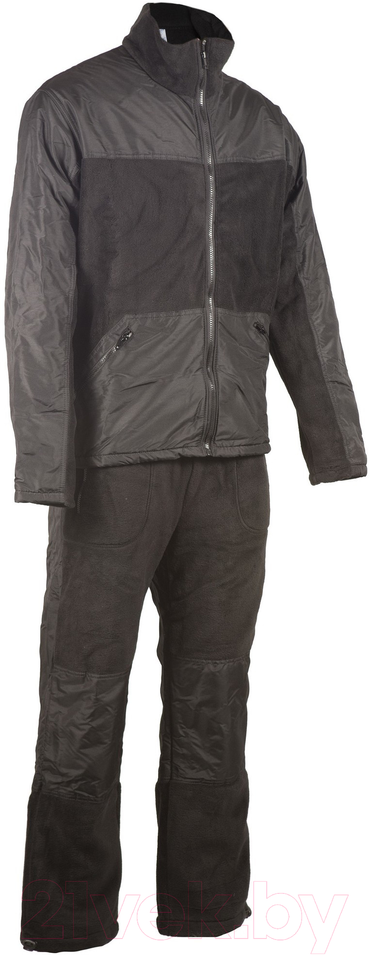 Костюм для охоты и рыбалки Huntsman Пикник-Люкс деми Флис Черный (48-50/176)