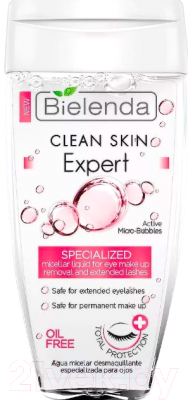 Лосьон для снятия макияжа Bielenda Skin Clinic Professional специальн. д/глаз и искусств. ресниц (150мл)
