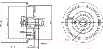 Тормозной барабан Patron PDR1200