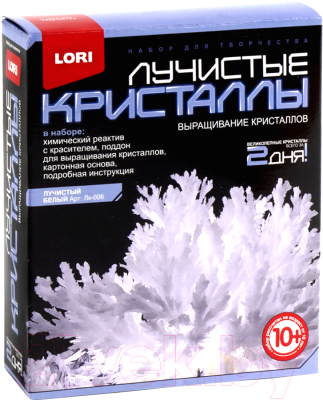 Набор для выращивания кристаллов Lori Лучистые кристаллы / Лк-006 (белый)