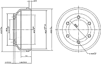 Тормозной барабан Patron PDR1068 - 