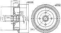 Тормозной барабан Patron PDR1198 - 