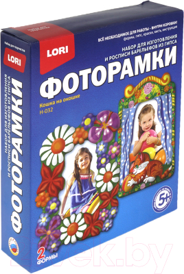 

Набор для творчества Lori, Фоторамки из гипса. Кошка на окошке / Н-032