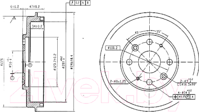 Тормозной барабан Patron PDR1573