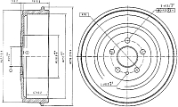 Тормозной барабан Patron PDR1223 - 