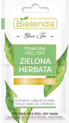 

Маска для лица кремовая Bielenda, Peel Off зеленый чай