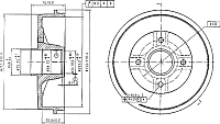 Тормозной барабан Patron PDR1353 - 