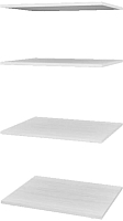 Комплект полок для корпусной мебели Anrex Olivia 1DG (4шт, вудлайн кремовый) - 