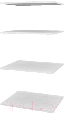 Комплект полок для корпусной мебели Anrex Olivia 1DG (4шт, вудлайн кремовый)