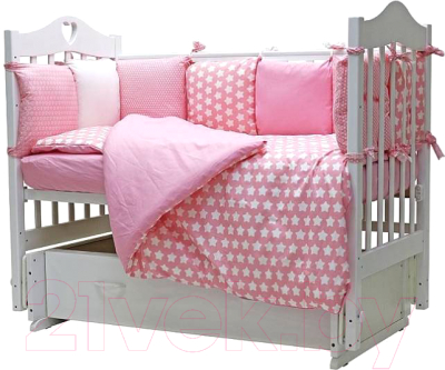 Комплект постельный для малышей Топотушки 12 месяцев / 661/7 (розовый)