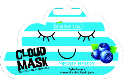 

Маска для лица кремовая Bielenda, Cloud Mask Merry Berry детоксифицирующая кислородная