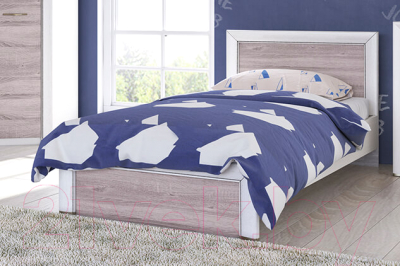 Односпальная кровать Anrex Olivia 90 (вудлайн кремовый/дуб анкона)