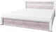 Двуспальная кровать Anrex Olivia 160 с ПМ (вудлайн кремовый/дуб анкона) - 