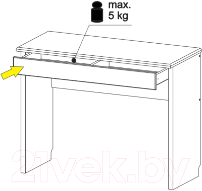 Письменный стол Anrex Tiffany 1S (вудлайн кремовый)