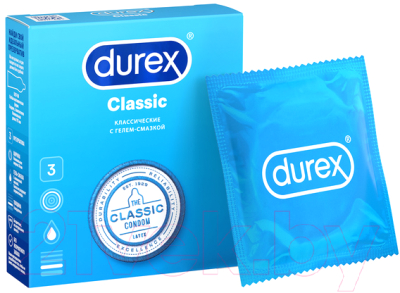 Презервативы Durex Classic №3 с гелем-смазкой (3шт)