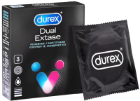 Презервативы Durex Dual Extase №3 с анестетиком (3шт) - 