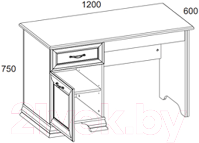 Письменный стол Anrex Tiffany 120 (вудлайн кремовый)