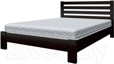 Двуспальная кровать Bravo Мебель Вероника 160x200 (орех темный)