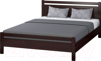 Полуторная кровать Bravo Мебель Вероника 1 140x200 (орех темный)