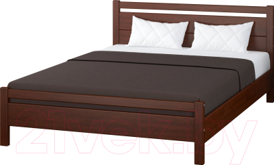 Полуторная кровать Bravo Мебель Вероника 1 140x200 (орех)