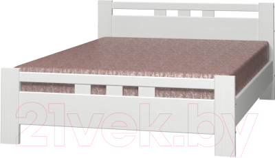 Двуспальная кровать Bravo Мебель Вероника 2 160x200 (дуб белый)